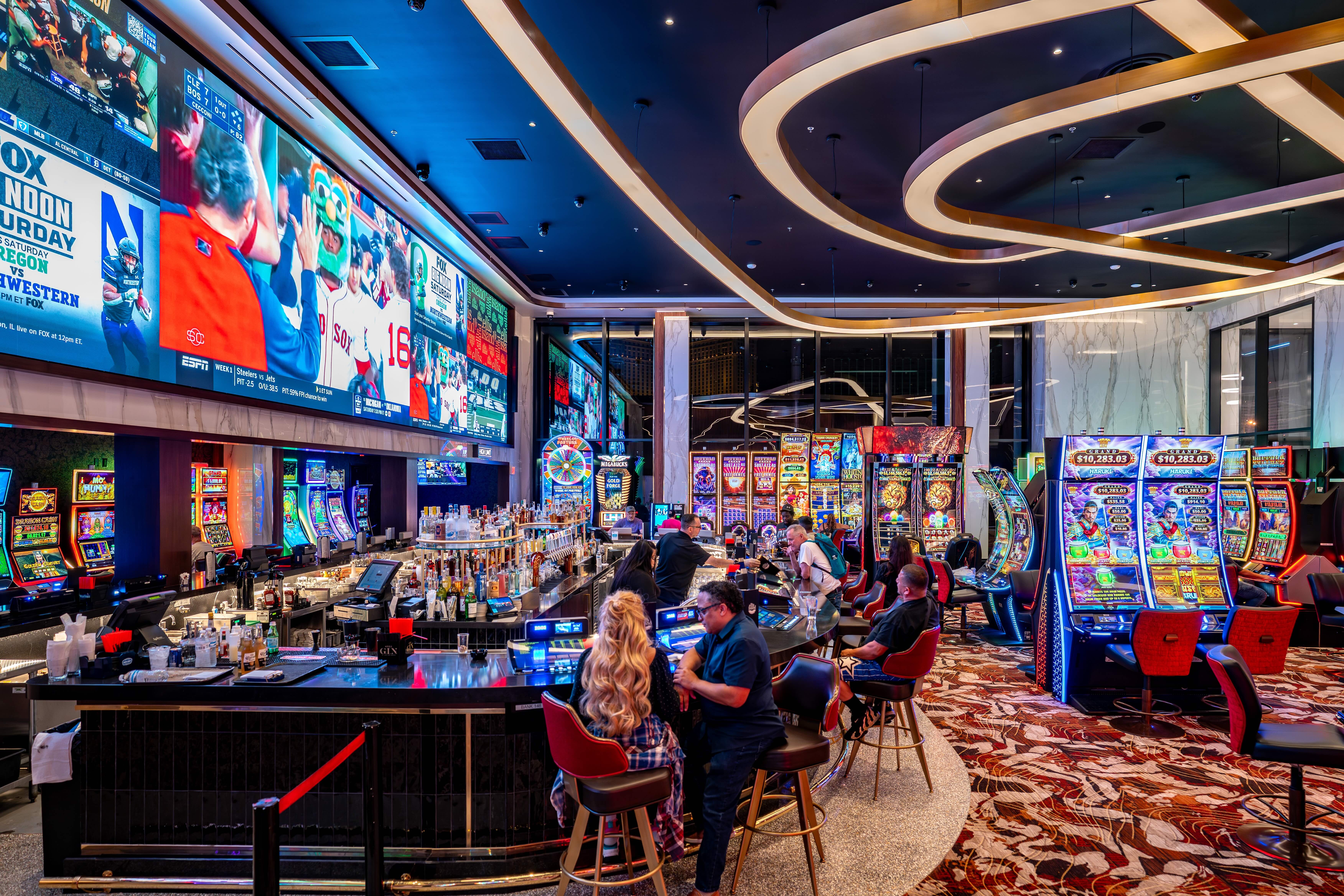 Atmospheric lounge and casino theme on site